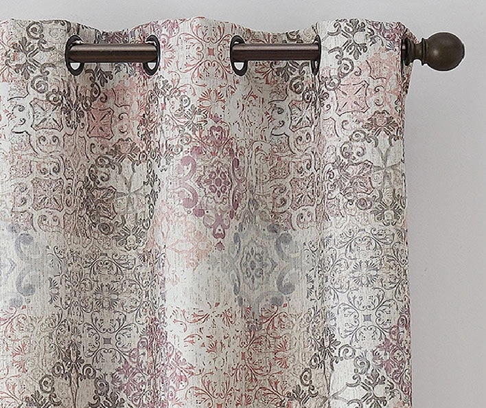 Martina Medallion Rose Blackout Grommet Curtain Panel, (95") 4 Martina Medallion Rose Blackout Grommet Curtain Panel, (95") - Image 2