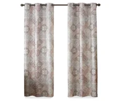 Martina Medallion Rose Blackout Grommet Curtain Panel, (95") 14 Martina Medallion Rose Blackout Grommet Curtain Panel, (95") -DHP Sales Store 810474968 4