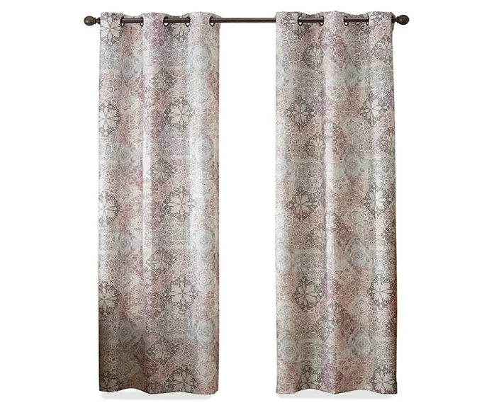 Martina Medallion Rose Blackout Grommet Curtain Panel, (95") 6 Martina Medallion Rose Blackout Grommet Curtain Panel, (95") - Image 4