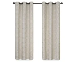 Hazel Geo Mushroom Blackout Grommet Curtain Panel, (95") -DHP Sales Store 810474994 4