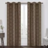 Hazel Geo Toffee Blackout Grommet Curtain Panel, (84") -DHP Sales Store 810474995 1