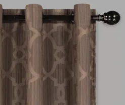 Hazel Geo Toffee Blackout Grommet Curtain Panel, (84") -DHP Sales Store 810474995 2