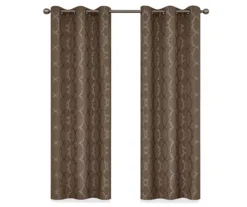 Hazel Geo Toffee Blackout Grommet Curtain Panel, (84") -DHP Sales Store 810474995 4