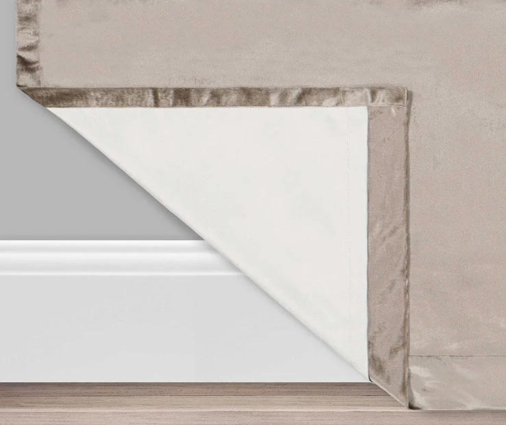 Harper Mushroom Velvet Blackout Rod Pocket Curtain Panel, (63") 5 Harper Mushroom Velvet Blackout Rod Pocket Curtain Panel, (63") - Image 3