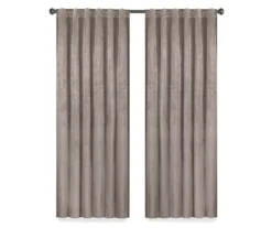 Harper Mushroom Velvet Blackout Rod Pocket Curtain Panel, (63") 14 Harper Mushroom Velvet Blackout Rod Pocket Curtain Panel, (63") -DHP Sales Store 810475018 4