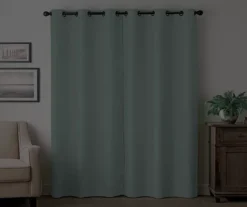 Martina Blue Blackout Grommet Curtain Panel, (108") -DHP Sales Store 810475024 6