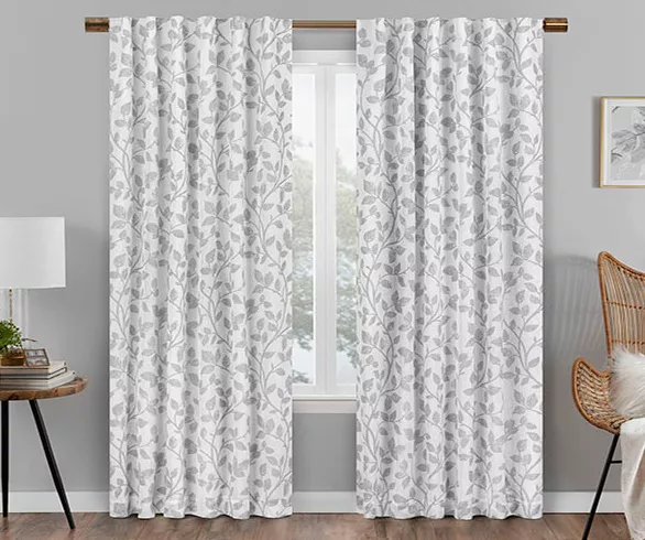 Eclipse Nora Botanical Blackout Rod Pocket Curtain Panel 9 Eclipse Nora Botanical Blackout Rod Pocket Curtain Panel - Image 7