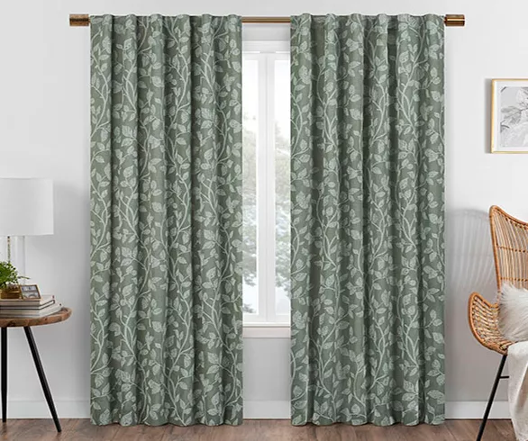 Eclipse Nora Botanical Blackout Rod Pocket Curtain Panel 8 Eclipse Nora Botanical Blackout Rod Pocket Curtain Panel - Image 6