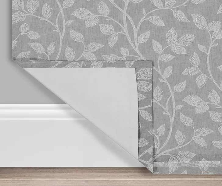 Nora Botanical Gray Blackout Rod Pocket Curtain Panel, (63") 5 Nora Botanical Gray Blackout Rod Pocket Curtain Panel, (63") - Image 3