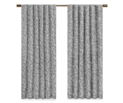 Nora Botanical Gray Blackout Rod Pocket Curtain Panel, (63") 14 Nora Botanical Gray Blackout Rod Pocket Curtain Panel, (63") -DHP Sales Store 810475043 4
