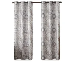 Martina Medallion Taupe Blackout Grommet Curtain Panel, (95") -DHP Sales Store 810475061 4