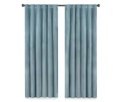 Harper Blue Velvet Blackout Rod Pocket Curtain Panel, (95") 14 Harper Blue Velvet Blackout Rod Pocket Curtain Panel, (95") -DHP Sales Store 810475063 4