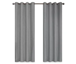 Kira Gray Blackout Grommet Curtain Panel, (84") -DHP Sales Store 810475106 4
