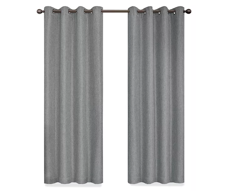 Kira Gray Blackout Grommet Curtain Panel, (108") 6 Kira Gray Blackout Grommet Curtain Panel, (108") - Image 4