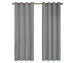 Kira Gray Blackout Grommet Curtain Panel, (63") -DHP Sales Store 810475128 4
