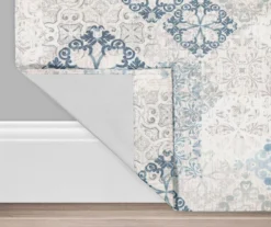 Martina Medallion Blue Blackout Grommet Curtain Panel, (108") 13 Martina Medallion Blue Blackout Grommet Curtain Panel, (108") -DHP Sales Store 810475131 3