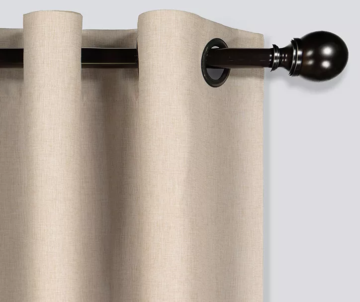 Gabriella Beige Blackout Grommet Curtain Panel, (63") 4 Gabriella Beige Blackout Grommet Curtain Panel, (63") - Image 2
