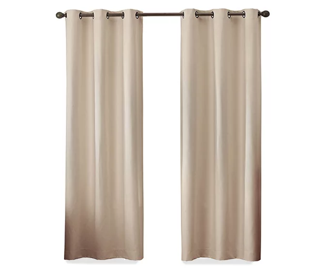 Gabriella Beige Blackout Grommet Curtain Panel, (63") 6 Gabriella Beige Blackout Grommet Curtain Panel, (63") - Image 4