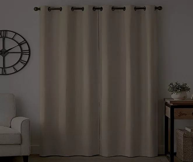 Gabriella Beige Blackout Grommet Curtain Panel, (63") 8 Gabriella Beige Blackout Grommet Curtain Panel, (63") - Image 6