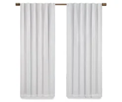 Nora White Blackout Rod Pocket Curtain Panel, (108") -DHP Sales Store 810475189 4