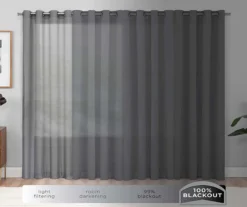 Nora White Blackout Rod Pocket Curtain Panel, (108") -DHP Sales Store 810475189 8