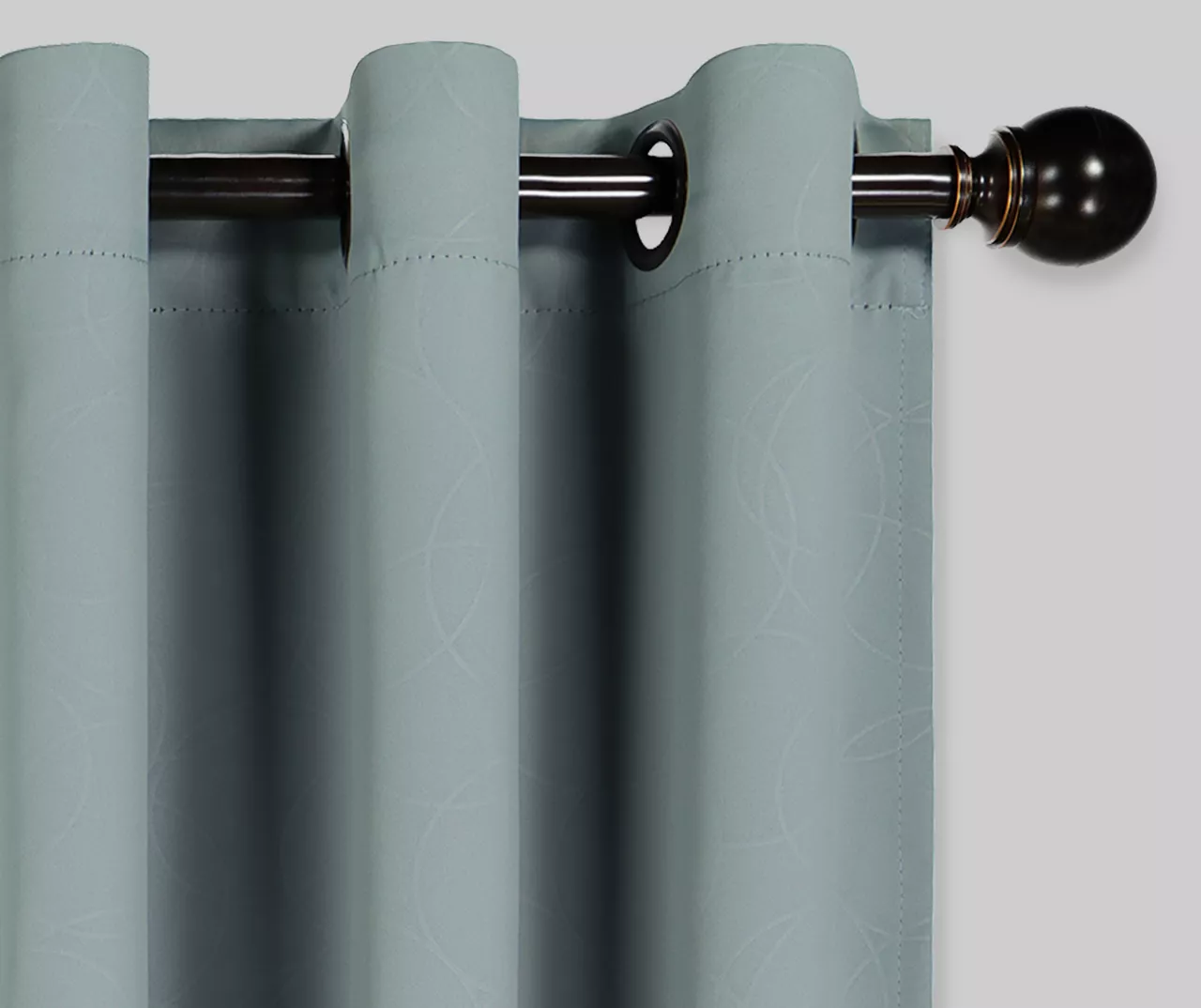 Round & Round Blue River Blackout Grommet Curtain Panel, (108") 5 Round & Round Blue River Blackout Grommet Curtain Panel, (108") - Image 3