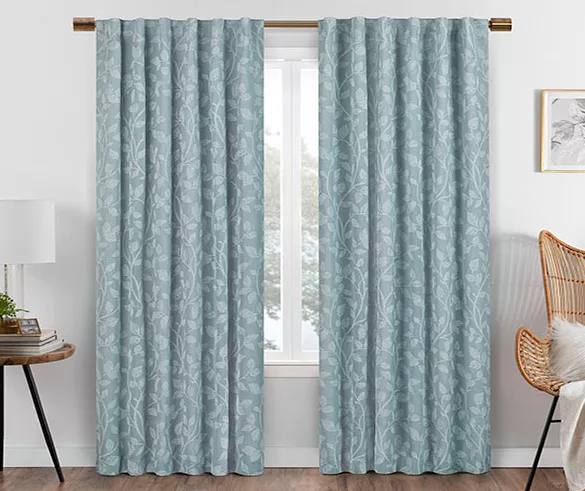 Eclipse Nora Botanical Blackout Rod Pocket Curtain Panel 18 Eclipse Nora Botanical Blackout Rod Pocket Curtain Panel - Image 16