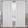 Nora White Blackout Rod Pocket Curtain Panel, (95") -DHP Sales Store 810475266 1