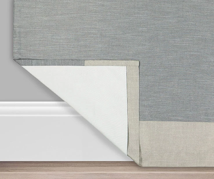 Monty Ivory & Charcoal Blackout Grommet Curtain Panel, (63") 5 Monty Ivory & Charcoal Blackout Grommet Curtain Panel, (63") - Image 3