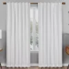Nora Crochet White Blackout Rod Pocket Curtain Panel, (84") -DHP Sales Store 810475290 1 1