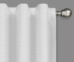 Nora Crochet White Blackout Rod Pocket Curtain Panel, (108") 12 Nora Crochet White Blackout Rod Pocket Curtain Panel, (108") -DHP Sales Store 810475346 2