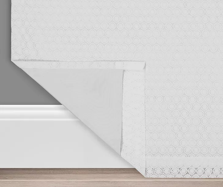 Nora Crochet White Blackout Rod Pocket Curtain Panel, (108") 5 Nora Crochet White Blackout Rod Pocket Curtain Panel, (108") - Image 3