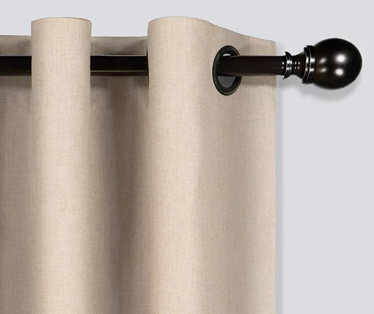 Gabriella Beige Blackout Grommet Curtain Panel, (84") 4 Gabriella Beige Blackout Grommet Curtain Panel, (84") - Image 2