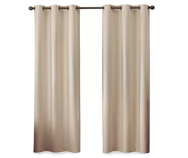 Gabriella Beige Blackout Grommet Curtain Panel, (84") 6 Gabriella Beige Blackout Grommet Curtain Panel, (84") - Image 4