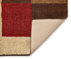 Red Textured Block Accent Rug, (30" X 46") 7 Red Textured Block Accent Rug, (30" X 46") -DHP Sales Store 810478148 810478149 810478187 4