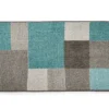 Turquoise Textured Block Accent Rug, (20" X 34") -DHP Sales Store 810478188 810478189 810478190 1