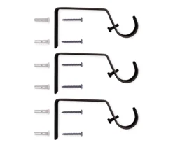 Clear Ball Glossy Black 1" Curtain Rod, (42"-120") -DHP Sales Store 810485666 1