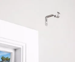 Brushed Nickel Adjustable Curtain Rod Brackets, 2-Pack -DHP Sales Store 810489229 2 1