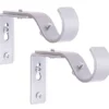 Brushed Nickel Adjustable Curtain Rod Brackets, 2-Pack -DHP Sales Store 810489229 2