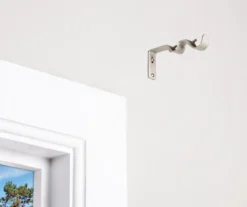 Brushed Nickel Adjustable Double Curtain Rod Brackets, 2-Pack -DHP Sales Store 810489230 2