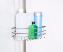 Brushed Nickel 4-Way Adjustable Corner Pole Caddy -DHP Sales Store 810504133 10