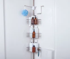 Brushed Nickel 4-Way Adjustable Corner Pole Caddy -DHP Sales Store 810504133 11