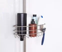 Brushed Nickel 4-Way Adjustable Corner Pole Caddy -DHP Sales Store 810504133 8