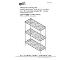 Black 3-Tier Adjustable Shelving Unit -DHP Sales Store 810505130 7