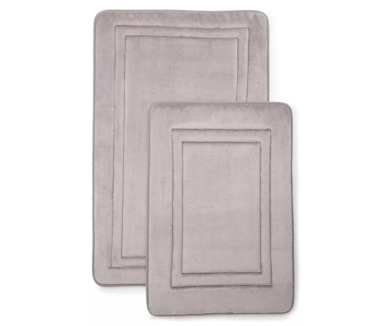 Titanium 2-Piece Memory Foam Bath Mat Set 3 Titanium 2-Piece Memory Foam Bath Mat Set