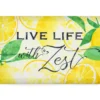 "Live Life With Zest" Lemon Print Kitchen Mat, (18" X 30") -DHP Sales Store 810505408 1