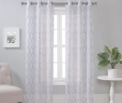 Broyhill Geo Sheer Grommet Curtain Panel Pair -DHP Sales Store 810507478