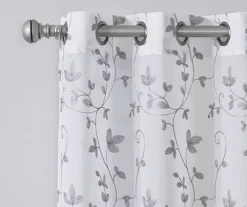 Broyhill Cassandra Floral Sheer Grommet Curtain Panel Pair -DHP Sales Store 810507479 3