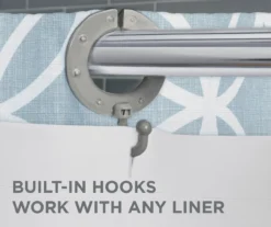 Emma Blue EZ Hang Shower Curtain 16 Emma Blue EZ Hang Shower Curtain -DHP Sales Store 810507743 4