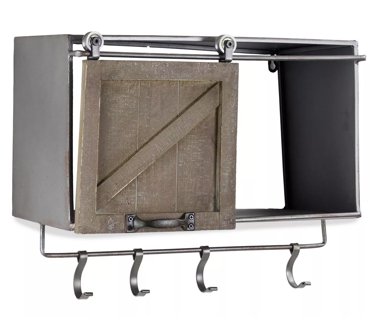 Rustic Sliding Barn Door Storage Rack 3 Rustic Sliding Barn Door Storage Rack